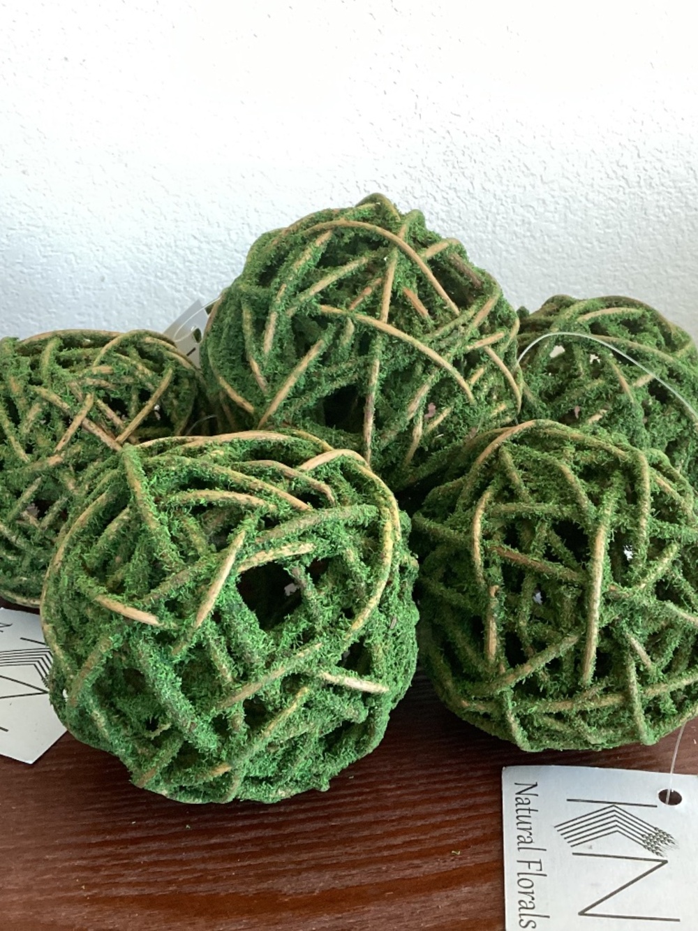 Moss coated 4” balls, 6 total